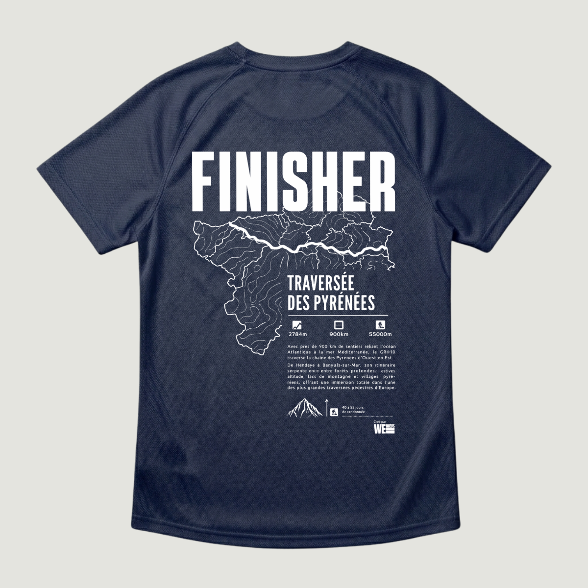 T-shirt sport GR®10 Traversée des Pyrénées
