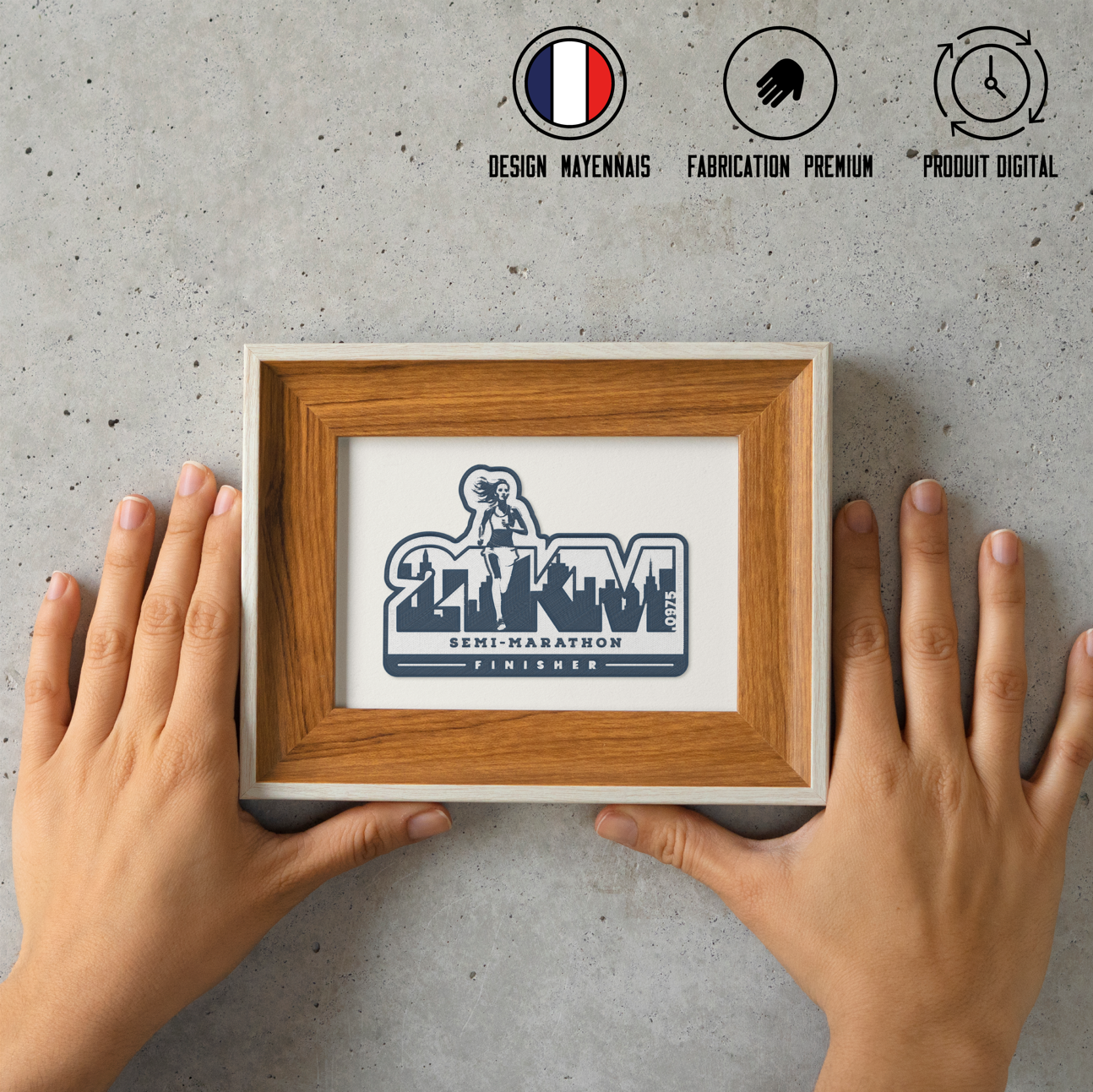 Écusson Finisher Semi-marathon pour Femme