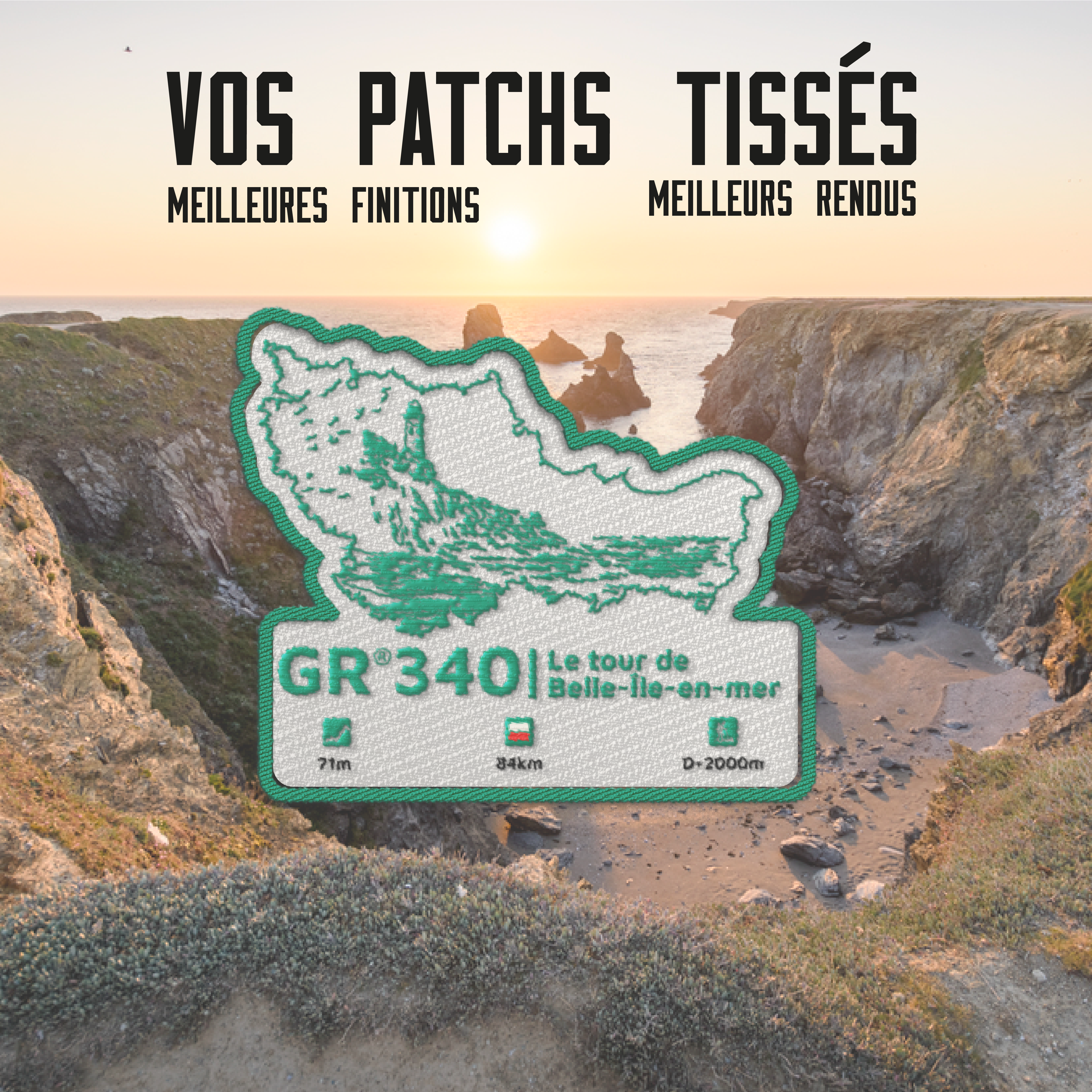 Écusson GR®340 Le tour de Belle-Ile en mer